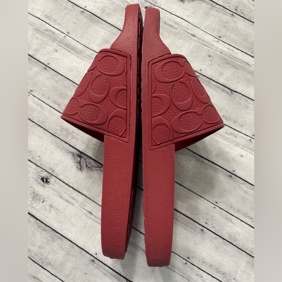 COACH Men's Signature Pool Slides - Picture 4 of 8